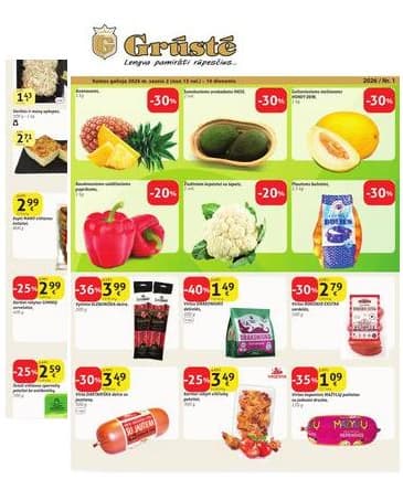 Grūstė - Grūstė akcijų Leidinys Nr. 1 | 2026-01-02 - 2026-01-10 2026-01-02 – 2026-01-10