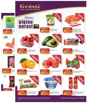 Grūstė - Grūstė Pigiau Nerasi akcijų leidinys | 2026-01-02 - 2026-01-10 2026-01-02 – 2026-01-10