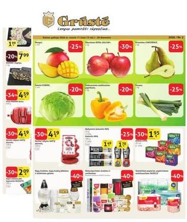 Grūstė - Grūstė akcijų leidinys Nr.2 2026.01.11 - 2026.01.20 2026-01-11 – 2026-01-20