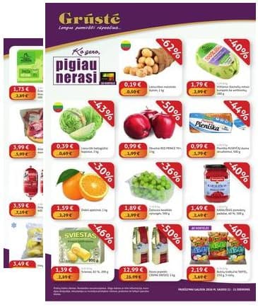 Grūstė - Grūstė Pigiau Nerasi akcijų leidinys 2026.01.21 - 01.31 2026-01-21 – 2026-01-31