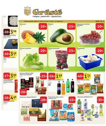 Grūstė - Grūstė akcijų leidinys Nr.2 2026.01.21 - 01.31 2026-01-21 – 2026-01-31