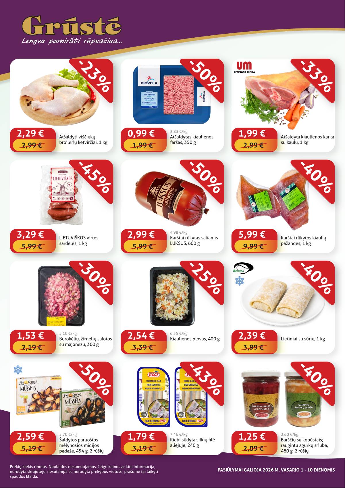 Grūstė - Grūstė, Pigiau Nerasi akcijų leidinys | 2026-02-01 - 2026-02-10 2 puslapis