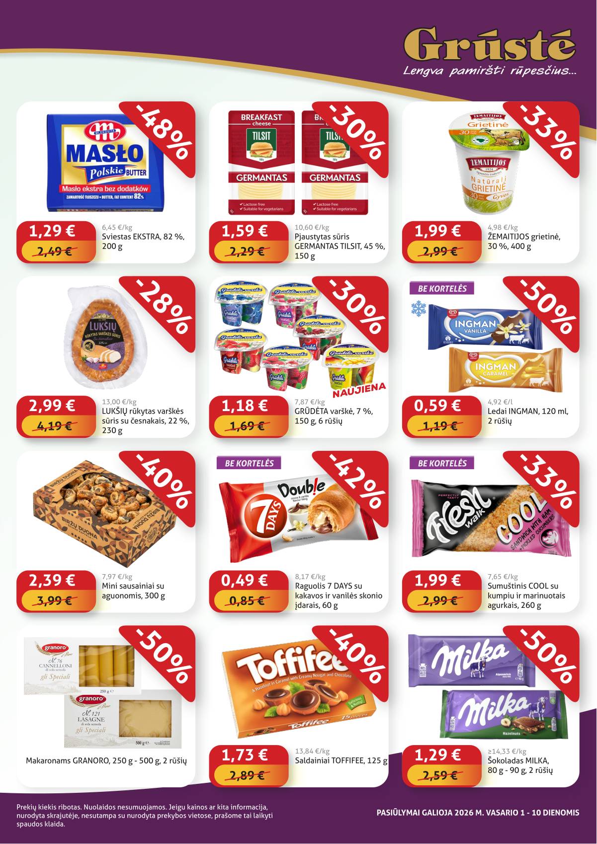 Grūstė - Grūstė, Pigiau Nerasi akcijų leidinys | 2026-02-01 - 2026-02-10 3 puslapis