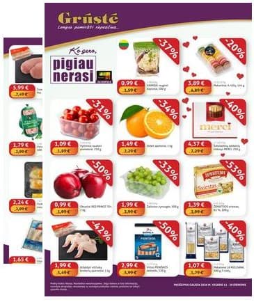 Grūstė - Grūstė Pigiau Nerasi akcijų leidinys 2026-02-11 - 2026-02-20 2026-02-11 – 2026-02-20