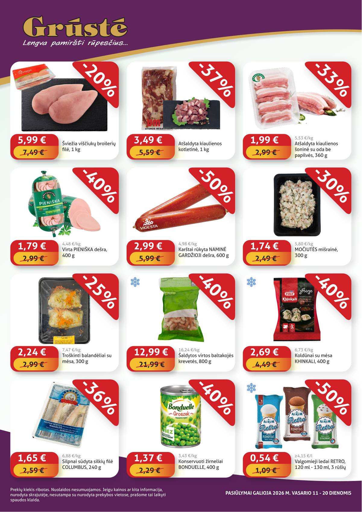 Grūstė - Grūstė Pigiau Nerasi akcijų leidinys 2026-02-11 - 2026-02-20 2 puslapis