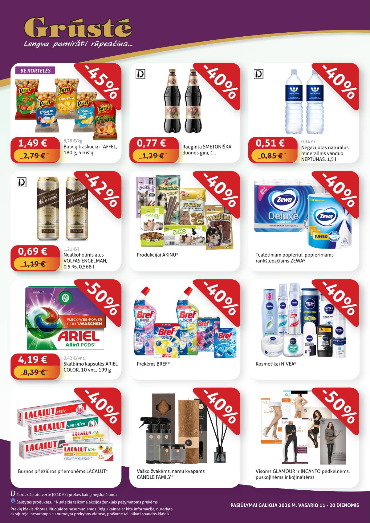 Grūstė - Grūstė Pigiau Nerasi akcijų leidinys 2026-02-11 - 2026-02-20 4 puslapis