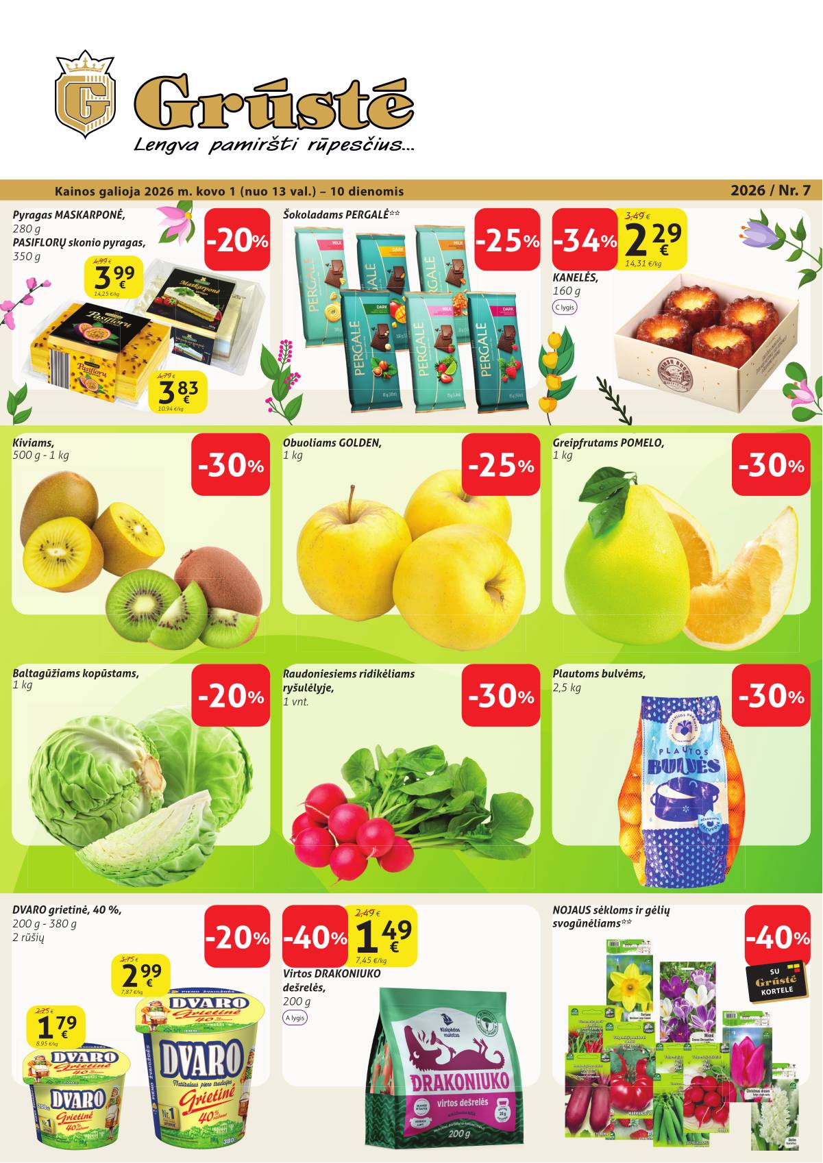 Grūstė - Grūstė akcijų Leidinys Nr. 7 2026-03-01 - 2026-03-10 1 puslapis