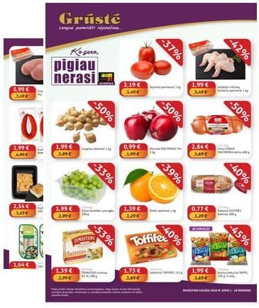 Grūstė - Grūste akcijų leidinys "Pigiau Nerasi" | 2026-03-01 - 2026-03-10 2026-03-01 – 2026-03-10