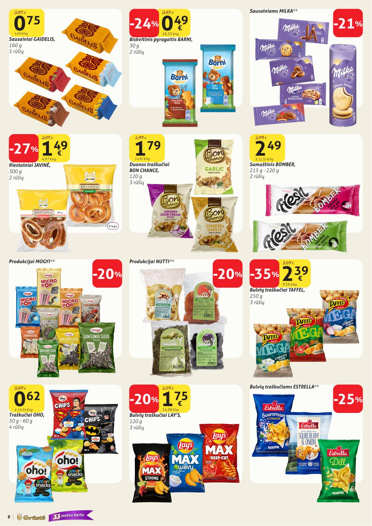 Grūstė - Grūstė akcijų leidinys | 2026-03-11 - 2026-03-30 8 puslapis