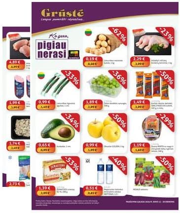 Grūstė - Grūstė akcijų leidinys "Pigiau Nerasi" 2026-03-11 - 2026-03-30 2026-03-11 – 2026-03-30