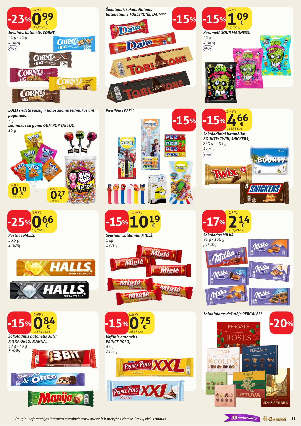 Grūstė - Grūstė akcijų leidinys Nr. 9 | 2026.03.21 - 2026.03.31 11 puslapis