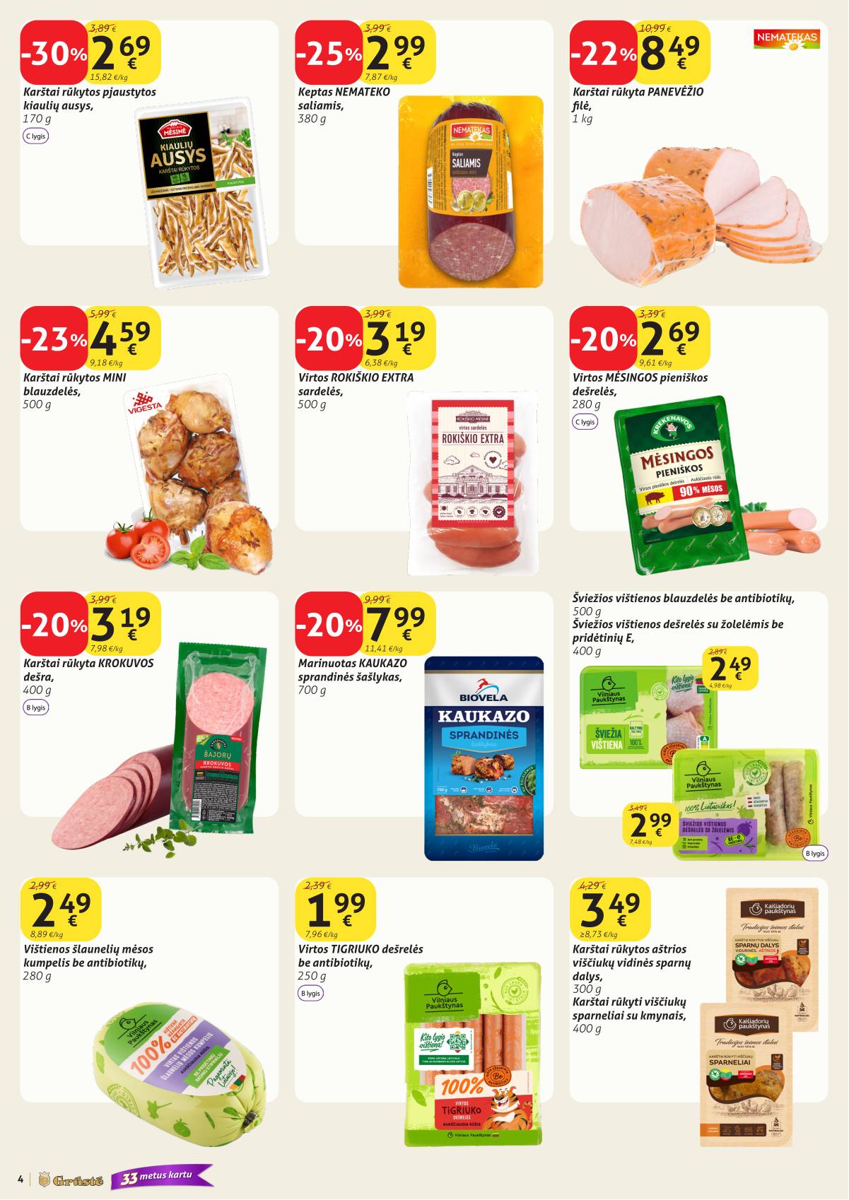 Grūstė - Grūstė akcijų leidinys Nr. 9 | 2026.03.21 - 2026.03.31 4 puslapis