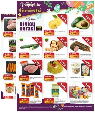 Grūstė - Grūstė "Pigiau Nerasi" akcijų leidinys | 2026-04-01 - 2026-04-10 2026-04-01 – 2026-04-10