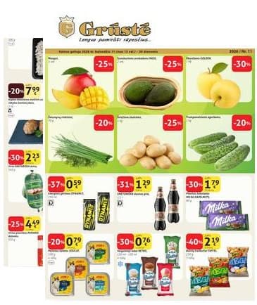Grūstė - Grūstė akcijų leidinys Nr. 11 | 2026-04-11 - 2026-04-20 2026-04-11 – 2026-04-20