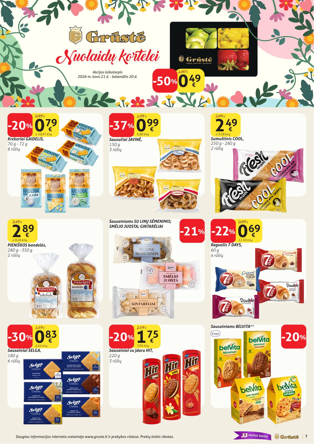 Grūstė - Grūstė akcijų leidinys Nr. 11 | 2026-04-11 - 2026-04-20 7 puslapis