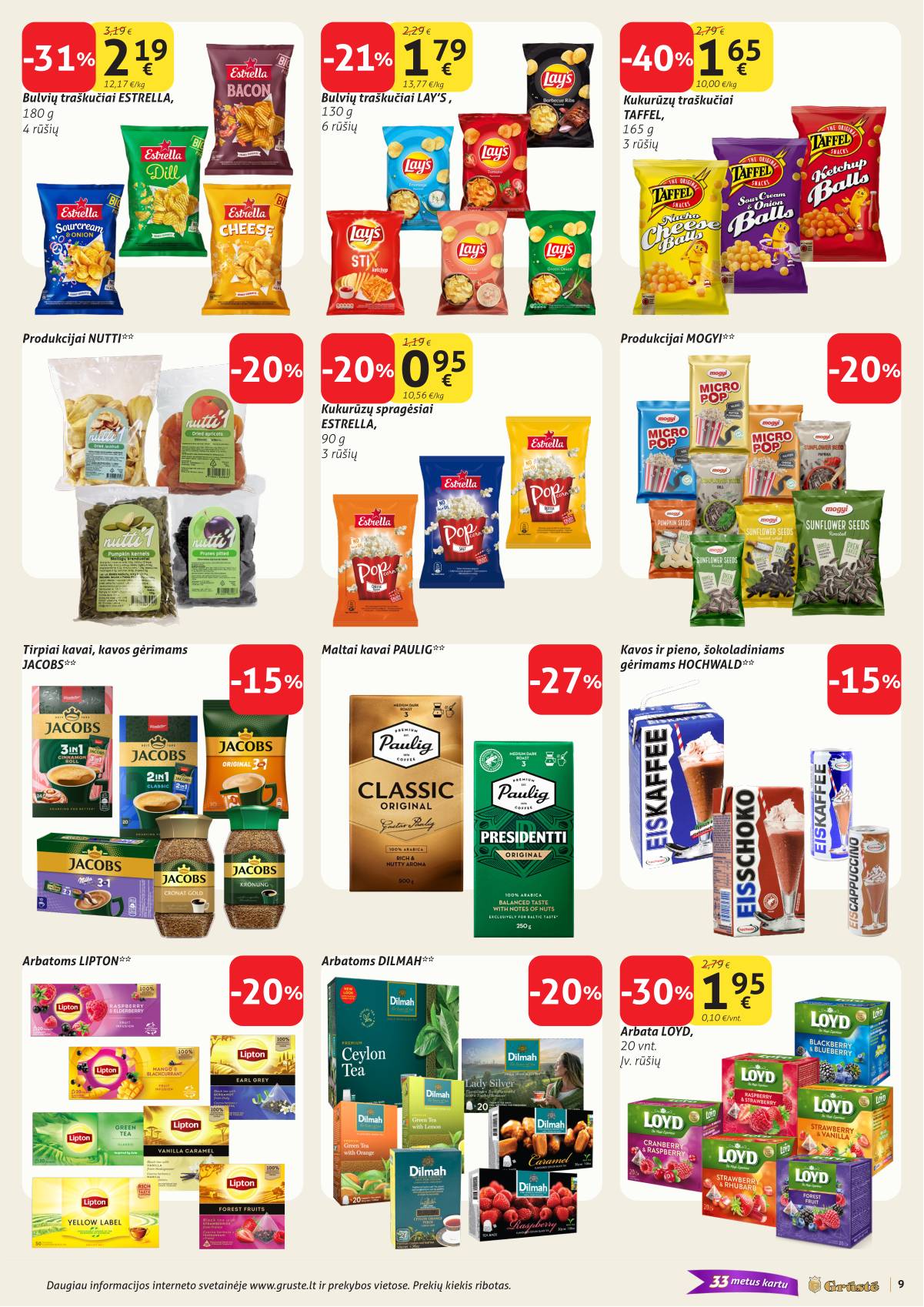 Grūstė - Grūstė akcijų leidinys Nr. 11 | 2026-04-11 - 2026-04-20 9 puslapis