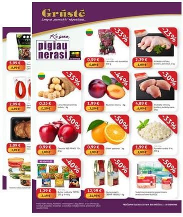 Grūstė - Grūstė "Pigiau nerasi" akcijų leidinys | 2026-04-11 - 2026-04-20 2026-04-11 – 2026-04-20