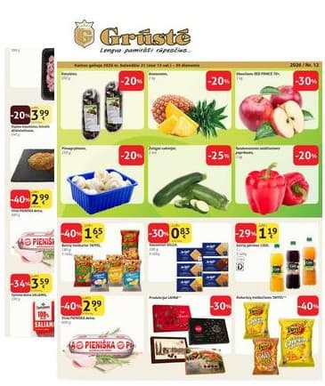 Grūstė - Grūstė akcijų leidinys Nr. 12 | 2026-04-21 - 2026-04-30 2026-04-21 – 2026-04-30