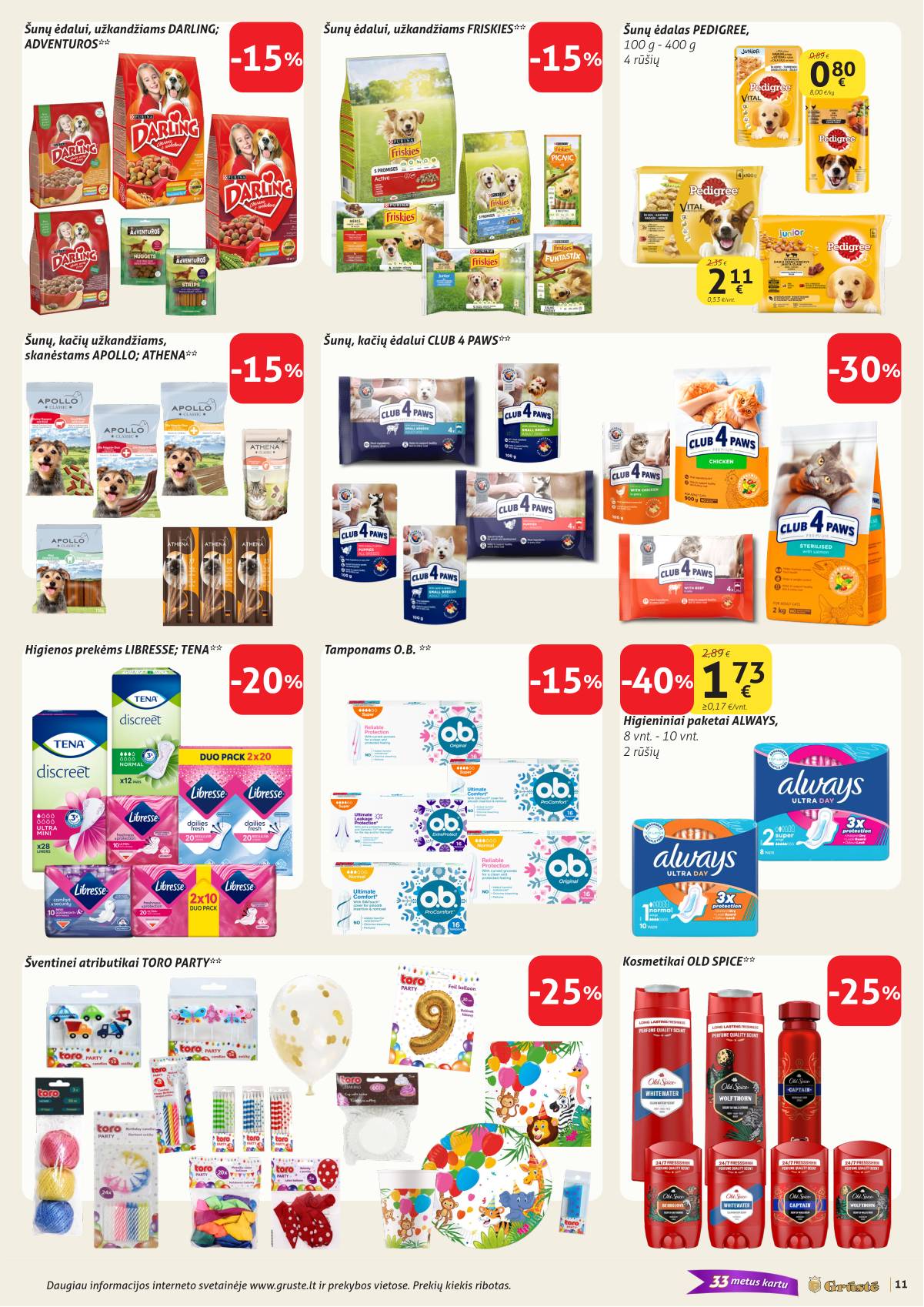 Grūstė - Grūstė akcijų leidinys Nr. 12 | 2026-04-21 - 2026-04-30 11 puslapis