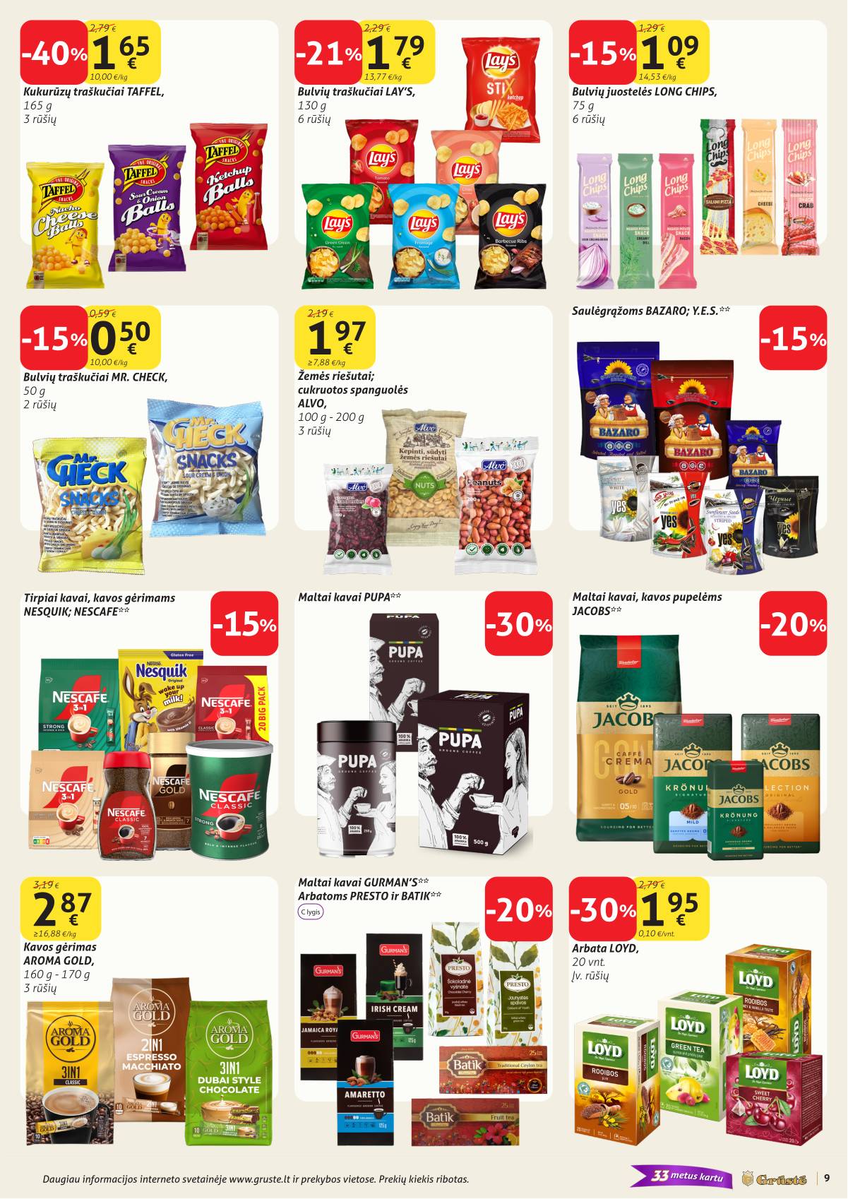 Grūstė - Grūstė akcijų Leidinys Nr. 15 | 2026-05-21 - 2026-05-31 9 puslapis