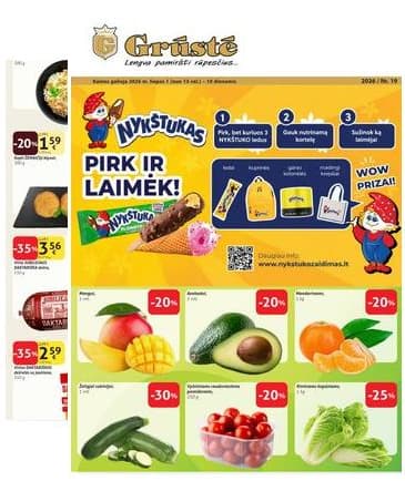 Grūstė - Grūstė akcijų leidinys Nr. 19 | 2026-07-01 - 2026-07-10 2026-07-01 – 2026-07-10