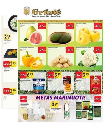 Grūstė - Grūstė akcijų leidinys Nr. 20 | 2026-07-11 - 2026-07-20 2026-07-11 – 2026-07-20