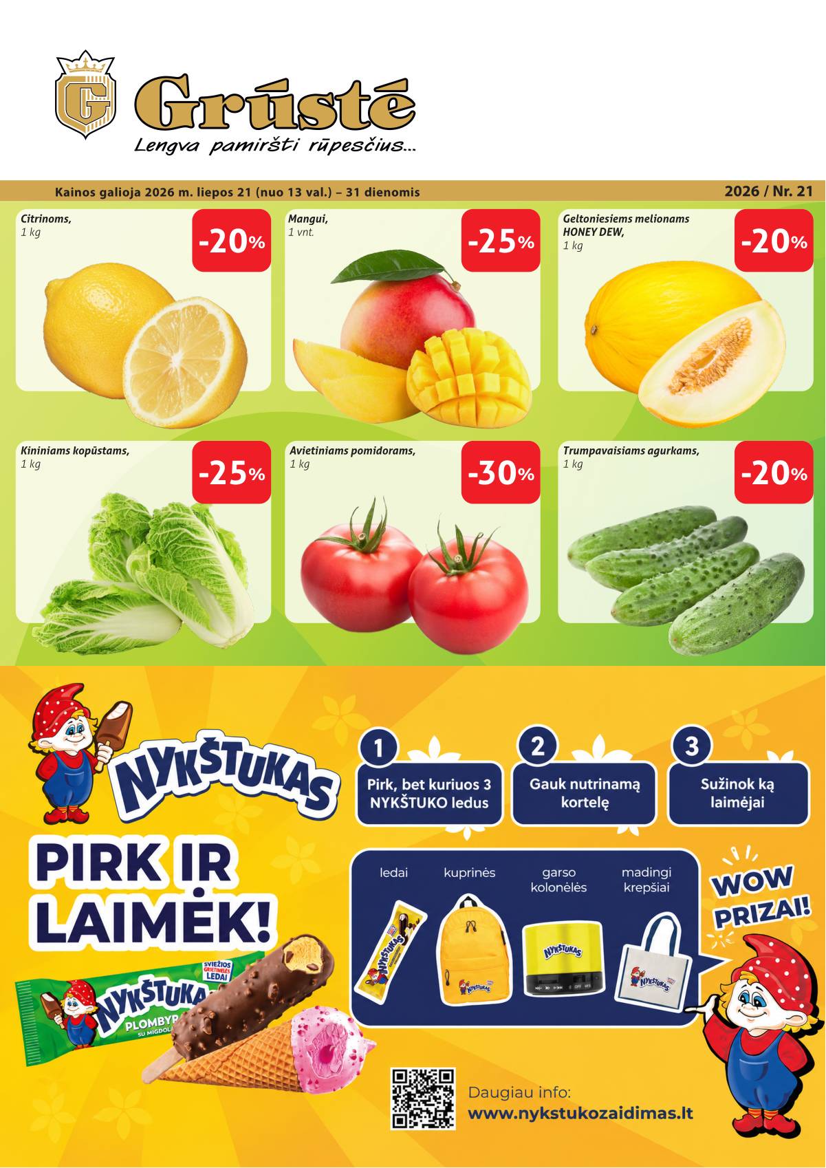 Grūstė - Grūste akcijų Leidinys Nr. 21 2026.07.21-07.31 1 puslapis