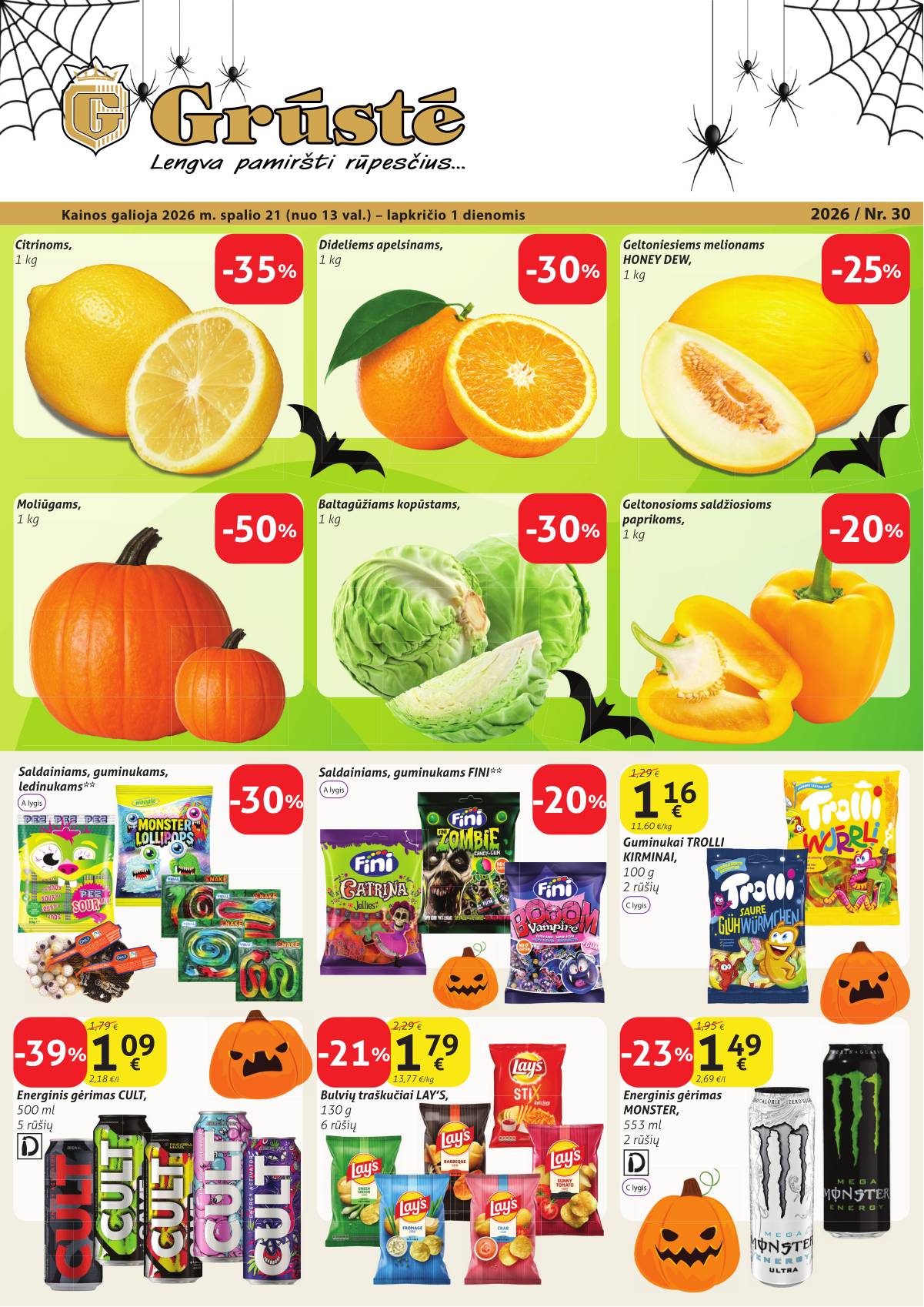 Grūstė - Leidinys Nr. 30 2026.10.21 - 11.01 1 puslapis