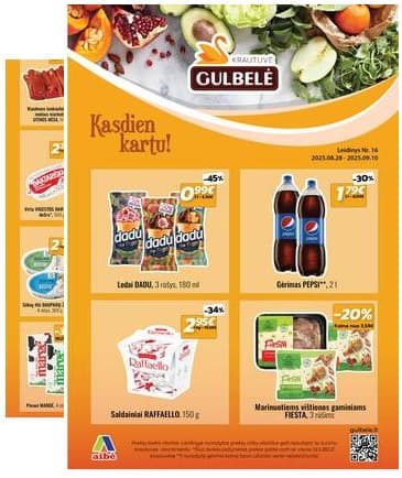 Gulbelė - Gulbelės akcijų leidinys 2025-08-28 – 2025-09-10