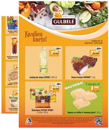 Gulbelė - Gulbelės akcijų leidinys 2025-09-25 – 2025-10-08