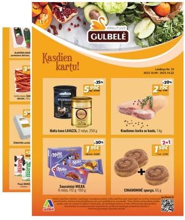 Gulbelė - Gulbelės akcijų leidinys 2025-10-09 – 2025-10-22