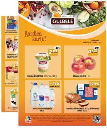 Gulbelė - Gulbelės akcijų leidinys 2026-01-15 – 2026-01-28