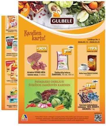 Gulbelė - Gulbelės akcijų leidinys 2026-03-12 – 2026-03-25