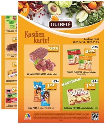 Gulbelė - Gulbelės akcijų leidinys 2026-04-30 – 2026-05-13