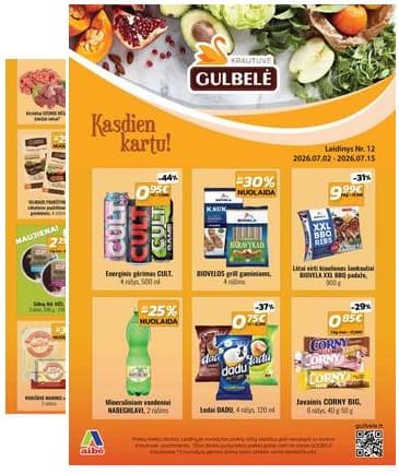 Gulbelė - Gulbelės akcijų leidinys 2026-07-02 – 2026-07-15