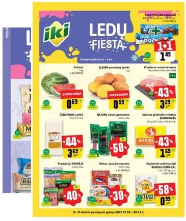Iki - IKI savaitėlė akcijų leidinys „Ledų fiesta“ 2025-07-28 – 2025-08-03