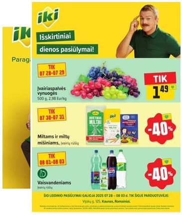Iki - Specialūs pasiūlymai IKI Vijūkai parduotuvės klientams 2025-07-28 – 2025-08-03