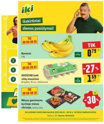 Iki - Specialūs pasiūlymai IKI Vijūkai parduotuvės klientams 2025-08-04 – 2025-08-10