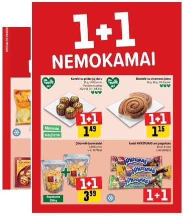 Iki - "IKI" 1+1 nuolaidų leidinys "Daugiau yra pigiau" 2025-08-04 – 2025-08-10