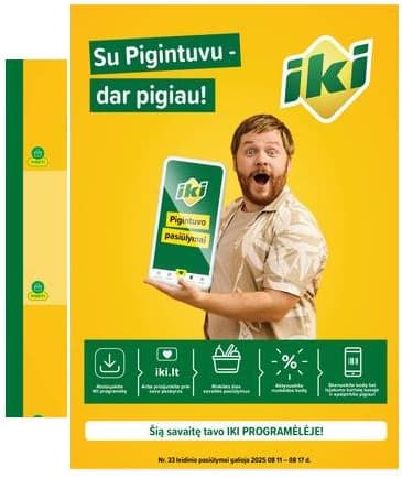 Iki - "IKI" akcijų leidinukas "Taupymo žaidynės" 2025-08-11 – 2025-08-17