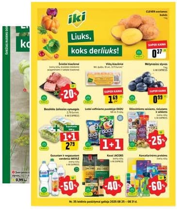 Iki - IKI savaitinis akcijų leidinys „Liuks koks derliuks" 2025-08-25 – 2025-08-31