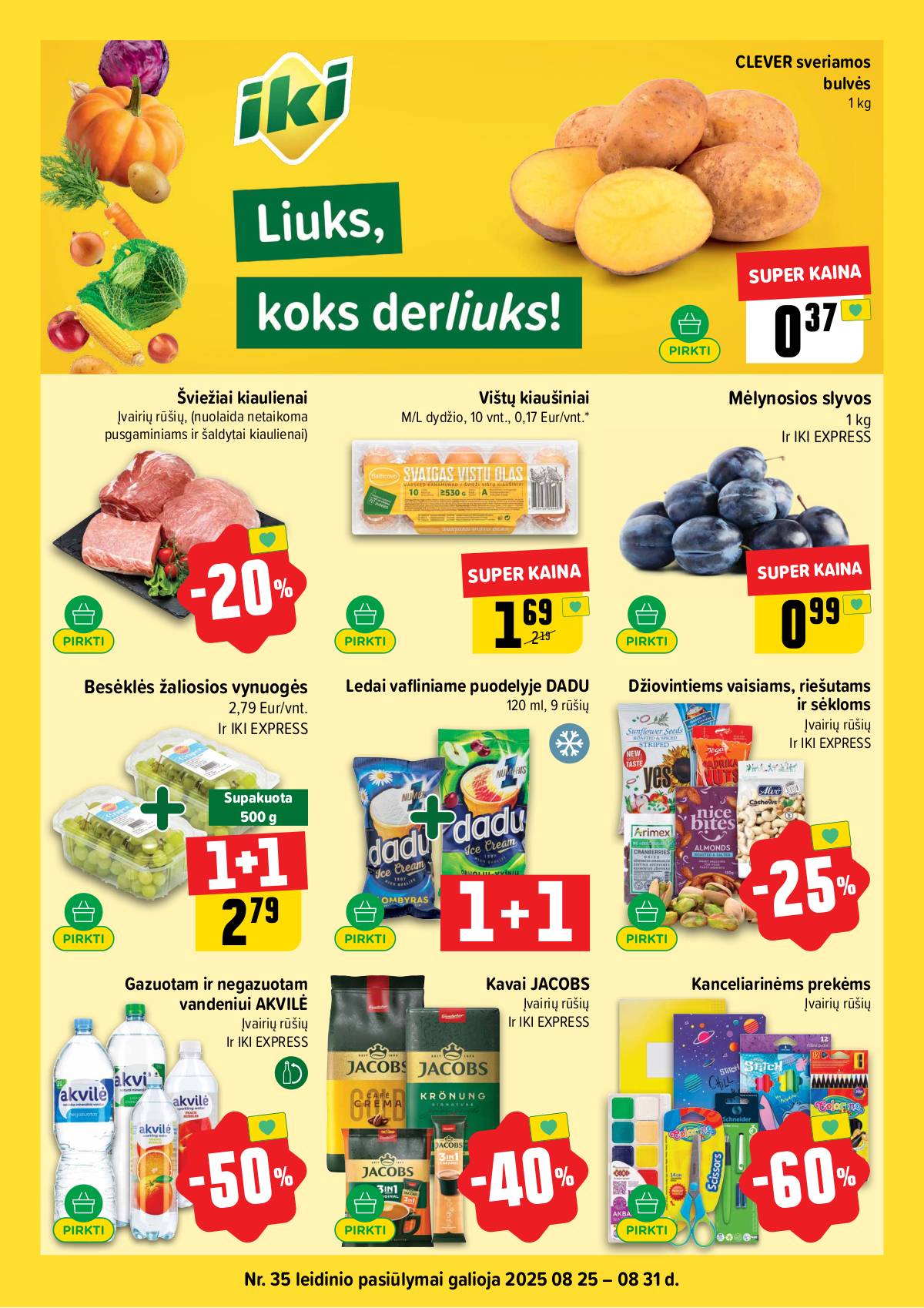 Iki - IKI savaitinis akcijų leidinys „Liuks koks derliuks" 1 puslapis