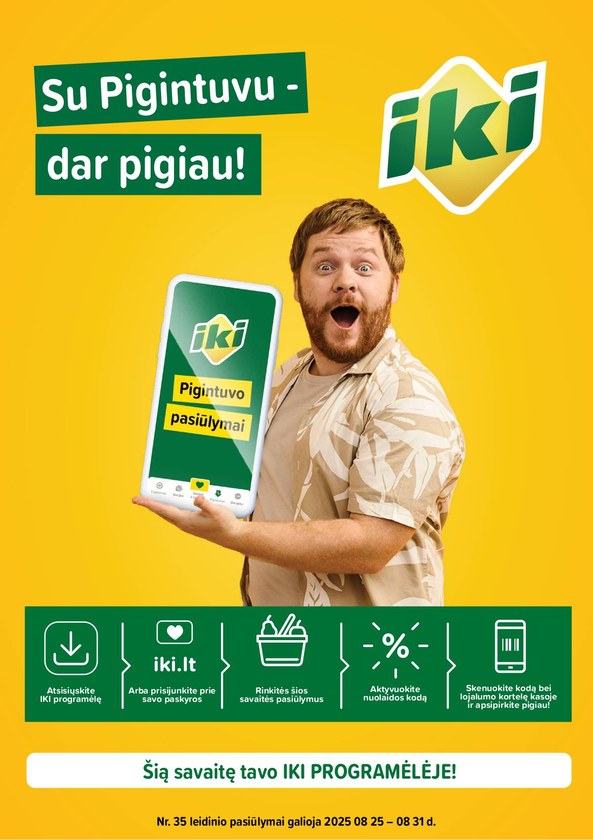 Iki - "IKI" akcijų leidinukas "Taupymo žaidynės" 1 puslapis