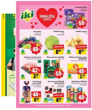 Iki - IKI savaitinis akcijų leidinys „Smaližių fiesta" 2025-09-01 – 2025-09-07