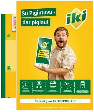 Iki - "IKI" akcijų leidinukas "Taupymo žaidynės" 2025-09-01 – 2025-09-07