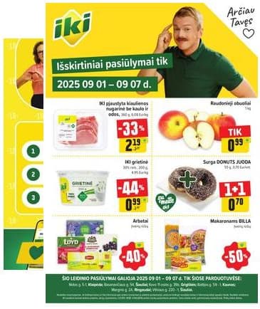 Iki - Specialūs pasiūlymai IKI parduotuvės klientams 2025-09-01 – 2025-09-07