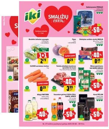 Iki - IKI savaitinis akcijų leidinys „Smaližių fiesta" 2025-09-08 – 2025-09-14