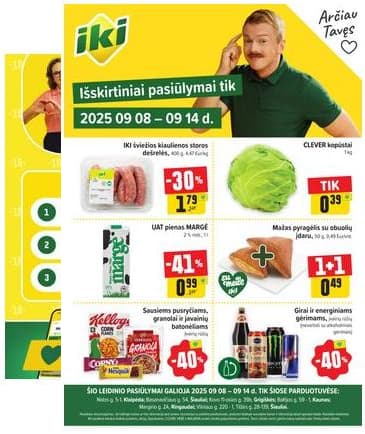 Iki - Specialūs pasiūlymai IKI parduotuvės klientams 2025-09-08 – 2025-09-14