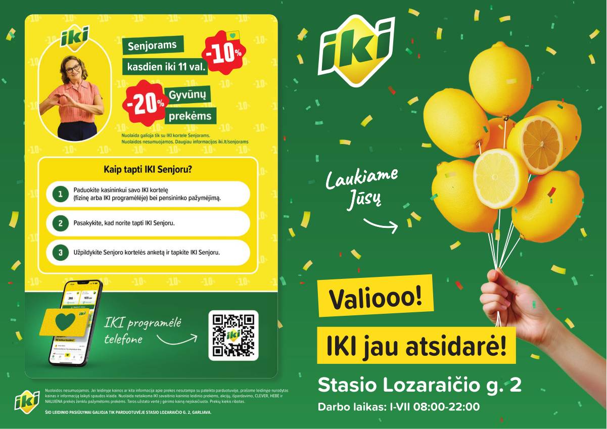 Iki - Specialūs pasiūlymai IKI Garliava parduotuvės klientams 1 puslapis
