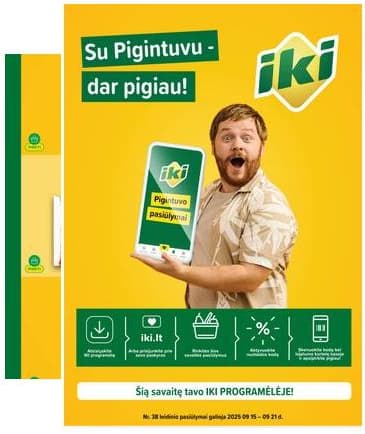 Iki - "IKI" akcijų leidinukas "Taupymo žaidynės" 2025-09-15 – 2025-09-21